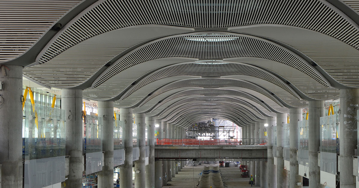 İstanbul Grand Airport İskele Blokları 3-4 Çatı Altı Asma Tavan İmalat ve Montaj İşleri