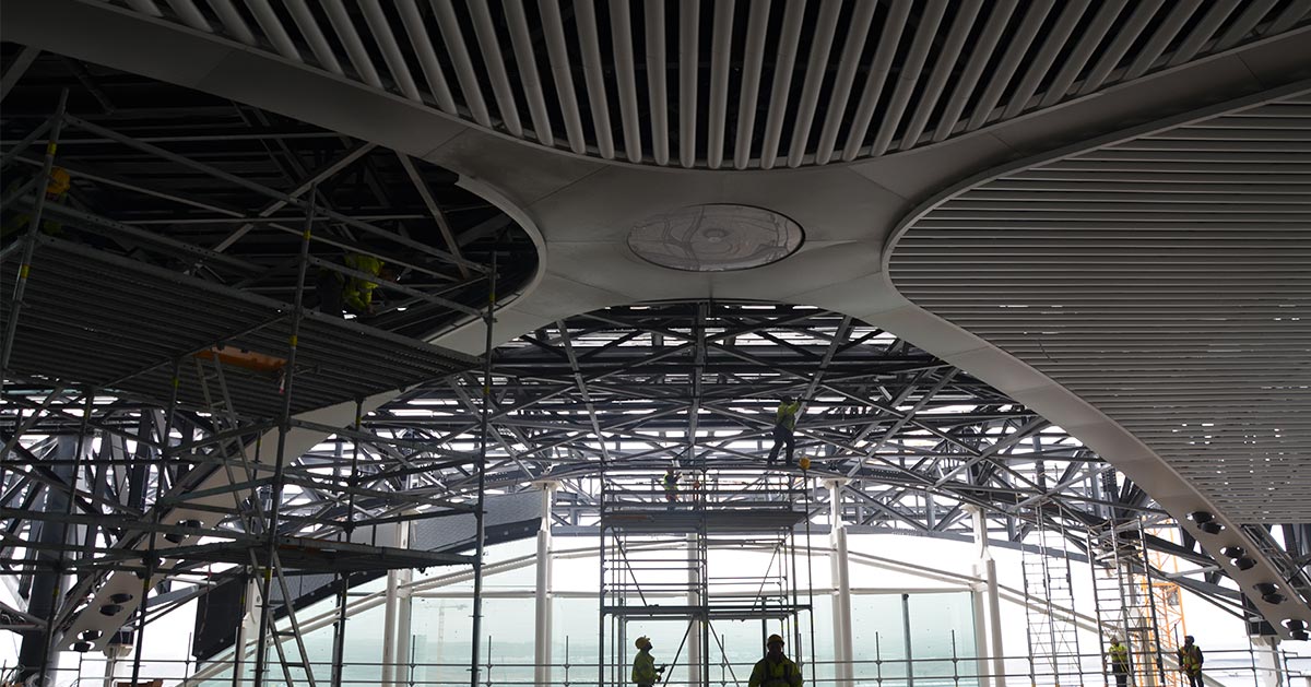 İstanbul Grand Airport Terminal Ana Bina Çatı Altı Asma Tavan İmalat ve Montaj İşleri